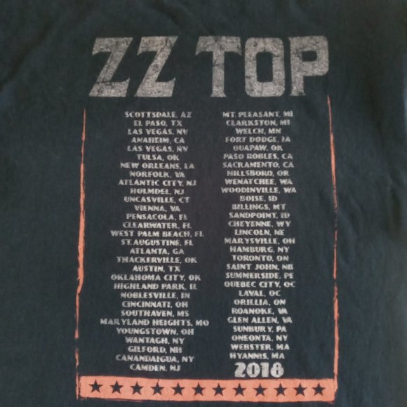 ZZ TOP Tres Hombres 2018 Tour black Tee Size Large - Picture 6 of 8